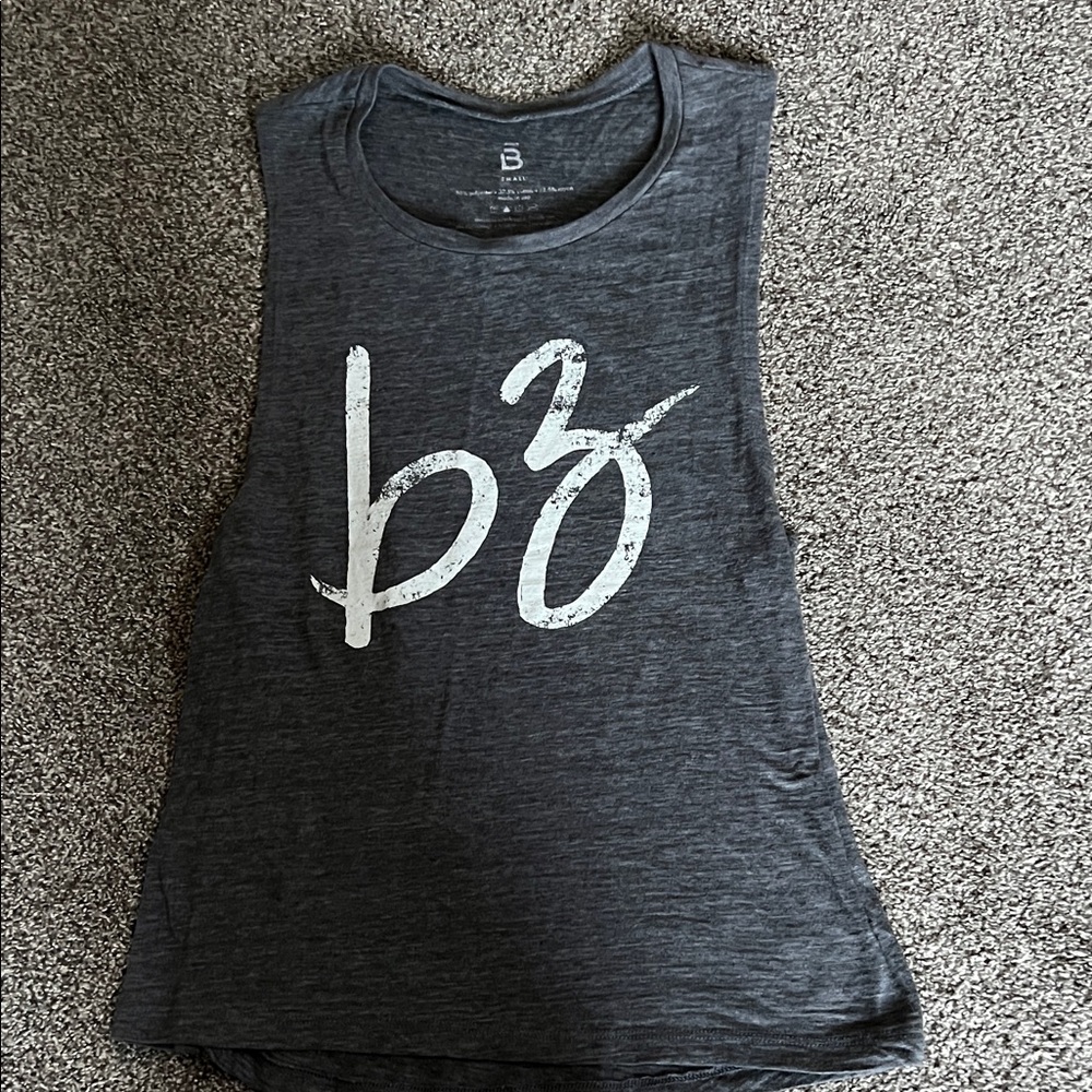 LIKE NEW super soft Barre3 logo muscle sleeveless tank top in size S